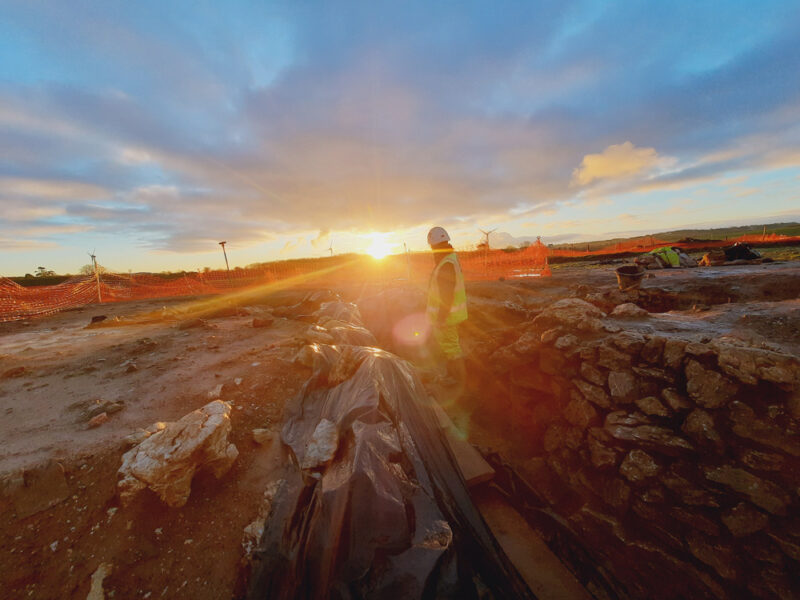 Dawn view of souterrain at Barnahely 2 (Rubicon Heritage)