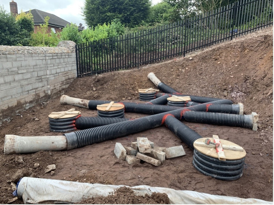Start of construction of an artificial badger sett within the scheme area