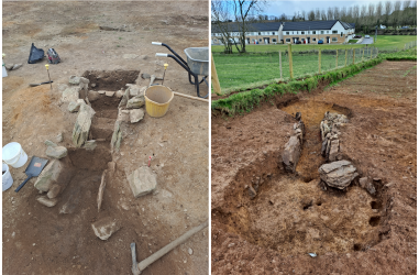 Examples of cereal-drying kilns from Ballinrea (left) and Shannonpark (right) (Rubicon Heritage)