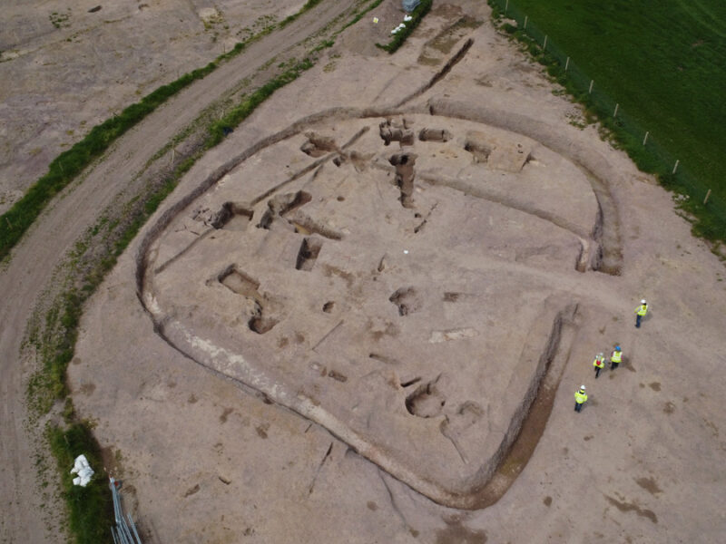 Aerial view of large early medieval enclosure from Ballinrea (Rubicon/TVAS)